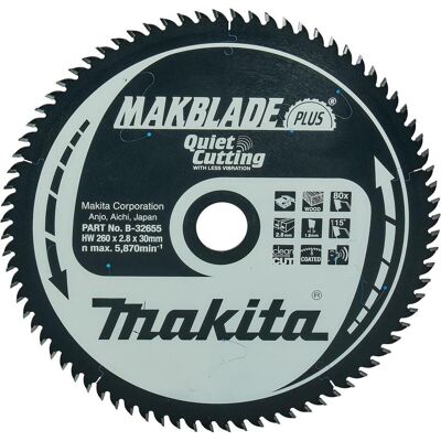 Makita, Sägeblatt, MAKBLADE+ Sägeb. 260x30x80Z Makita, Sägeblatt, MAKBLADE+ Sägeb. 260x30x80Z