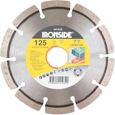 Ironside, Sägeblatt, Diamant-Trennscheiben Laser 500, segmentiert 125mm 2,2/6mm Ironside, Sägeblatt, Diamant-Trennscheiben Laser 500, segmentiert 125mm 2,2/6mm
