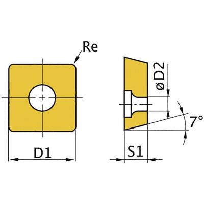 Optimum, Drehmaschine, 713441763 SCMT09T304 Äussere quadratische Schneidplatte Optimum, Drehmaschine, 713441763 SCMT09T304 Äussere quadratische Schneidplatte