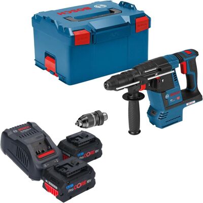 Bosch Professional, Bohrmaschine + Akkuschrauber, GBH 18V-26 F Professional Akku Bohrhammer 18 V 2,6 J SDS plus Brushless + 2x ProCORE Akku 5,5 (Schlagbohrschrauber) Bosch Professional, Bohrmaschine + Akkuschrauber, GBH 18V-26 F Professional Akku Bohrhammer 18 V 2,6 J SDS plus Brushless + 2x ProCORE Akku 5,5 (Schlagbohrschrauber)