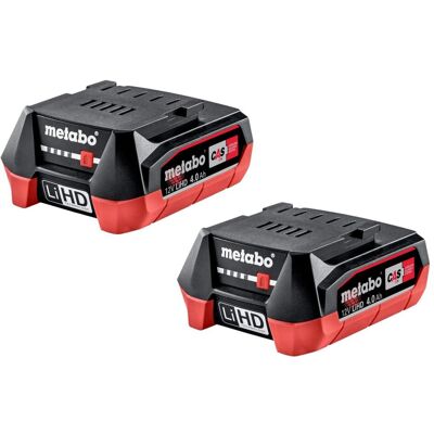 Metabo, Werkzeugakku + Ladegerät, Akku Set 2x LiHD Akkupack 12 V 4,0 Ah / 4000 mAh Li-Ion mit Ladestandanzeige ( 2x 625349000 (12 V) Metabo, Werkzeugakku + Ladegerät, Akku Set 2x LiHD Akkupack 12 V 4,0 Ah / 4000 mAh Li-Ion mit Ladestandanzeige ( 2x 625349000 (12 V)