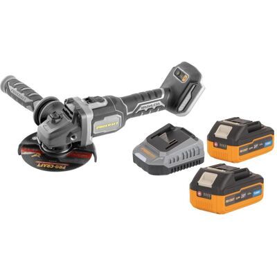 Procraft, Winkelschleifer, Industrial AG125Bbb Akku Winkelschleifer 20 V 125 mm Brushless + 2x Akku 4,0 Ah + Ladegerät (125 mm) Procraft, Winkelschleifer, Industrial AG125Bbb Akku Winkelschleifer 20 V 125 mm Brushless + 2x Akku 4,0 Ah + Ladegerät (125 mm)