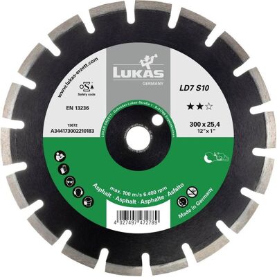 Lukas, Sägeblatt, LUKAS-ERZETT A344173002210183 DiamantLD7 S10 300x25.40x10 Diamanttrennscheibe Lukas, Sägeblatt, LUKAS-ERZETT A344173002210183 DiamantLD7 S10 300x25.40x10 Diamanttrennscheibe