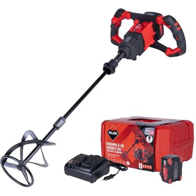 Rubi, Rührwerk + Mörtelrührer, RUBIMIX E-10 Energy CAS 18 V Incl. accu's en lader In koffer - 26570 (Farbrührer + Mörtelrührer) Rubi, Rührwerk + Mörtelrührer, RUBIMIX E-10 Energy CAS 18 V Incl. accu's en lader In koffer - 26570 (Farbrührer + Mörtelrührer)