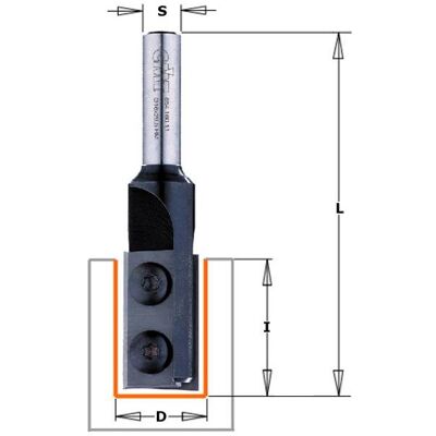 CMT, Fräser, 654.161.11 Geradschneider mit auswechselbaren Klingen Z2 16 mm x 86,3 mm Schaft 12 mm CMT, Fräser, 654.161.11 Geradschneider mit auswechselbaren Klingen Z2 16 mm x 86,3 mm Schaft 12 mm