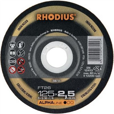 Rhodius, Sägeblatt, FTK26 208729 Trennscheiben-Set 25 St. Edelstahl, Stahl Rhodius, Sägeblatt, FTK26 208729 Trennscheiben-Set 25 St. Edelstahl, Stahl