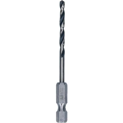 Bosch Professional Zubehör, Bohrereinsatz, Metal HSS HEX PointTeQ Spiralbohrer, 3,3x36x75mm (3,3 Millimeter) Bosch Professional Zubehör, Bohrereinsatz, Metal HSS HEX PointTeQ Spiralbohrer, 3,3x36x75mm (3,3 Millimeter)