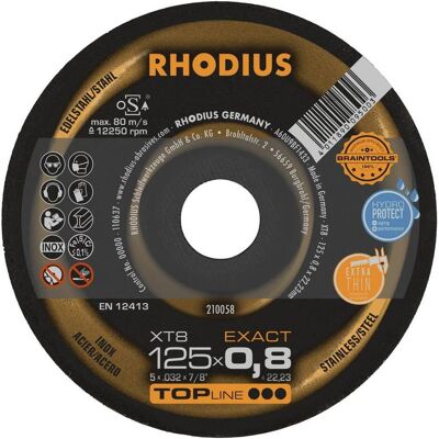 Rhodius, Sägeblatt, 210058 XT8 EXACT Trennscheibe extra dünn 125x0,8x22,23 Rhodius, Sägeblatt, 210058 XT8 EXACT Trennscheibe extra dünn 125x0,8x22,23