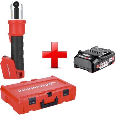 Rothenberger, Presswerkzeug, ROMAX NANO Akku Pressmaschine 18 V 34 kN CAS + 1x Akku 2,0 Ah + Rocase - ohne Rothenberger, Presswerkzeug, ROMAX NANO Akku Pressmaschine 18 V 34 kN CAS + 1x Akku 2,0 Ah + Rocase - ohne