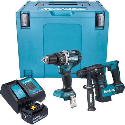 Makita, Bohrmaschine + Akkuschrauber, DLX 2278 ST1J Akku Kombo Kit + DHP 484 Schlagbohrschrauber 54 Nm + DHR 171 Bohrhammer 1,2 J (Bohrhammer, Schlagbohrschrauber) Makita, Bohrmaschine + Akkuschrauber, DLX 2278 ST1J Akku Kombo Kit + DHP 484 Schlagbohrschrauber 54 Nm + DHR 171 Bohrhammer 1,2 J (Bohrhammer, Schlagbohrschrauber)