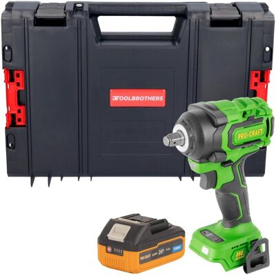 Procraft, Bohrmaschine + Akkuschrauber, PWA18bb Akku Schlagschrauber 20 V 550 Nm 1/2" Brushless + 1x Akku 4,0 Ah + RHINO Toolcase (Schlagschrauber) Procraft, Bohrmaschine + Akkuschrauber, PWA18bb Akku Schlagschrauber 20 V 550 Nm 1/2" Brushless + 1x Akku 4,0 Ah + RHINO Toolcase (Schlagschrauber)