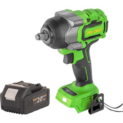 Procraft, Bohrmaschine + Akkuschrauber, PWA36bb Akku Schlagschrauber 20 V 850 Nm 1/2" Brushless + 1x Akku 4,0 Ah - ohne Ladegerät (Schlagschrauber) Procraft, Bohrmaschine + Akkuschrauber, PWA36bb Akku Schlagschrauber 20 V 850 Nm 1/2" Brushless + 1x Akku 4,0 Ah - ohne Ladegerät (Schlagschrauber)