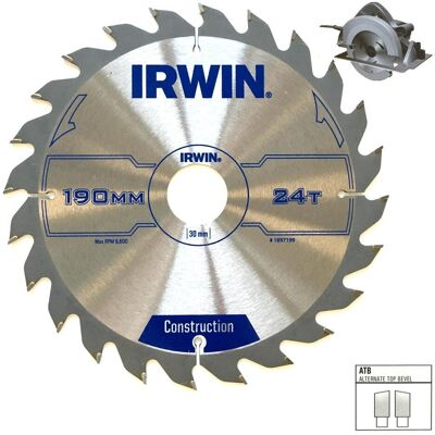 Irwin 1897086 Baukreissägeblatt - 125mm, 20mm Bohrung, 16Z ATB Irwin 1897086 Baukreissägeblatt - 125mm, 20mm Bohrung, 16Z ATB