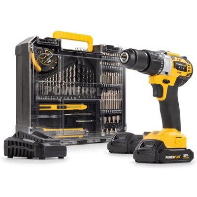 PowerPlus 20V Akku Schlagbohrschrauber-Set - 78 Zubehörteile PowerPlus 20V Akku Schlagbohrschrauber-Set - 78 Zubehörteile