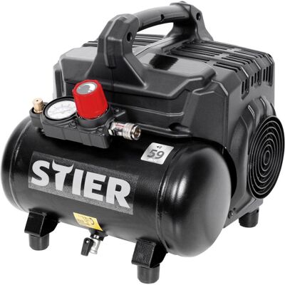 Stier, Kompressor, Flüsterkompressor (6 l, 10 Bar) Stier, Kompressor, Flüsterkompressor (6 l, 10 Bar)