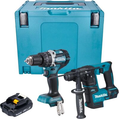 Makita, Bohrmaschine + Akkuschrauber, DLX 2278 Y1J Akku Kombo Kit + DHP 484 Schlagbohrschrauber 54 Nm + DHR 171 Bohrhammer 1,2 J + (Bohrhammer, Schlagbohrschrauber) Makita, Bohrmaschine + Akkuschrauber, DLX 2278 Y1J Akku Kombo Kit + DHP 484 Schlagbohrschrauber 54 Nm + DHR 171 Bohrhammer 1,2 J + (Bohrhammer, Schlagbohrschrauber)