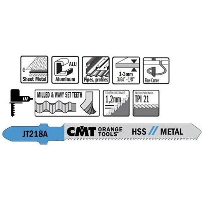 CMT - JT218A-5 - 76x1.1-1.5 - 21TPI - Sägeblatt CMT - JT218A-5 - 76x1.1-1.5 - 21TPI - Sägeblatt