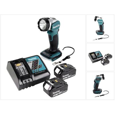 Makita, Arbeitsleuchte, DML 802 RM Akku Lampe 18 V Li-Ion für 14,4 und 18 V Akku + 2 x 4,0 Ah Akku + Ladegerät (180 lm) Makita, Arbeitsleuchte, DML 802 RM Akku Lampe 18 V Li-Ion für 14,4 und 18 V Akku + 2 x 4,0 Ah Akku + Ladegerät (180 lm)