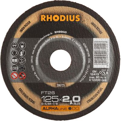 Rhodius Scheiben Coppettazione FT26 - 180x2mm - Edelstahl Schneidscheibe Rhodius Scheiben Coppettazione FT26 - 180x2mm - Edelstahl Schneidscheibe