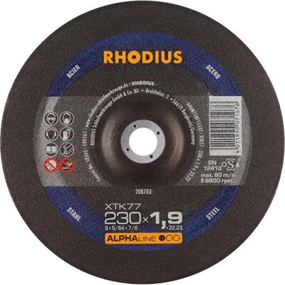 Rhodius, Sägeblatt, Trennscheibe XTK77 230 x 1,9mm gekr. Rhodius, Sägeblatt, Trennscheibe XTK77 230 x 1,9mm gekr.