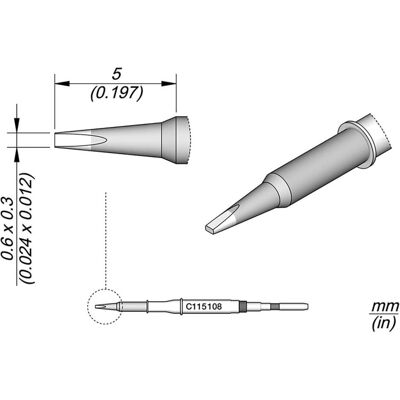JBC Tools C115108 Lötspitze - Hochpräzise, 0.3mm, Gerade - Lötgerät Zubehör JBC Tools C115108 Lötspitze - Hochpräzise, 0.3mm, Gerade - Lötgerät Zubehör