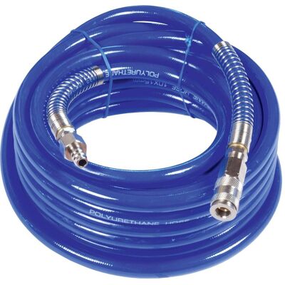 Elmag, Zubehör Druckluftwerkzeug, Druckluftschlauch Set PU 10m mit Kupplung und Tülle 10x15mm Elmag, Zubehör Druckluftwerkzeug, Druckluftschlauch Set PU 10m mit Kupplung und Tülle 10x15mm