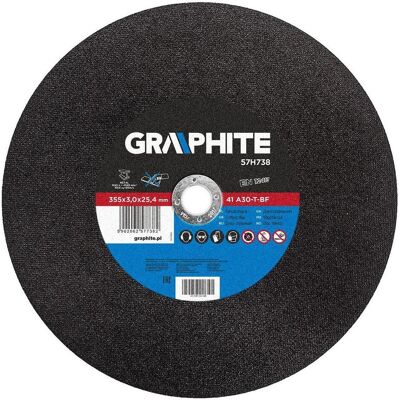 Graphite, Sägeblatt, Trennscheibe für Metall 355x3,0x25,4mm 57H738 Graphite, Sägeblatt, Trennscheibe für Metall 355x3,0x25,4mm 57H738
