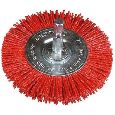 Hikoki, Schleifmittel, Zubehör 751328 Rundbürste 75 mit 1/4"-Sechskant-Schaft mit Schleifmittel aus Nylon grob Hikoki, Schleifmittel, Zubehör 751328 Rundbürste 75 mit 1/4"-Sechskant-Schaft mit Schleifmittel aus Nylon grob
