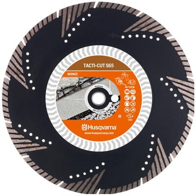 Husqvarna Sägeblatt, 579 8165-20 Tacti-Cut S65 Abrasive Diamanttrennscheibe 350 x 25,4/20 mm Nass und Trocken Husqvarna Sägeblatt, 579 8165-20 Tacti-Cut S65 Abrasive Diamanttrennscheibe 350 x 25,4/20 mm Nass und Trocken