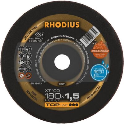 Rhodius, Sägeblatt, TOPline XT100 EXTENDED Extradünne Trennscheibe 180 x 1,5 x 22,23 mm Rhodius, Sägeblatt, TOPline XT100 EXTENDED Extradünne Trennscheibe 180 x 1,5 x 22,23 mm
