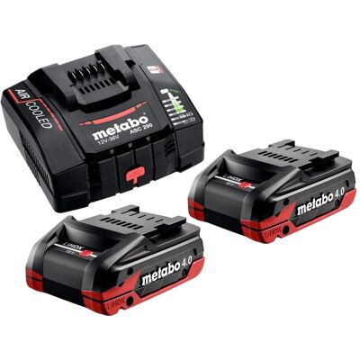 Metabo, Werkzeugakku + Ladegerät, Basis Set 2x LiHDX Akkupack 18 V 4,0 Ah Akku ( 2x 624974000 ) + ASC 290 Ladegerät ( (18 V) Metabo, Werkzeugakku + Ladegerät, Basis Set 2x LiHDX Akkupack 18 V 4,0 Ah Akku ( 2x 624974000 ) + ASC 290 Ladegerät ( (18 V)