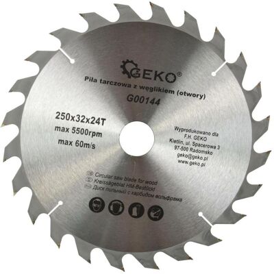 GEKO, Sägeblatt, Sägeblatt, 250x32x24T GEKO, Sägeblatt, Sägeblatt, 250x32x24T