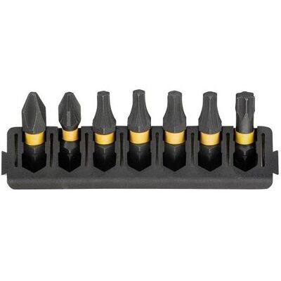 DeWalt, Bits, 7pc 25mm Ph Pz Tx Mix Bar Flextorq (Kreuz Phillips PH, Kreuz Pozidriv PZ) DeWalt, Bits, 7pc 25mm Ph Pz Tx Mix Bar Flextorq (Kreuz Phillips PH, Kreuz Pozidriv PZ)