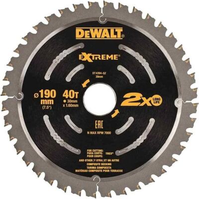 DeWalt, Multifunktionswerkzeug, DT4394-QZ 190x30mm CompDeck 40T (Multifunktionswerkzeug) DeWalt, Multifunktionswerkzeug, DT4394-QZ 190x30mm CompDeck 40T (Multifunktionswerkzeug)