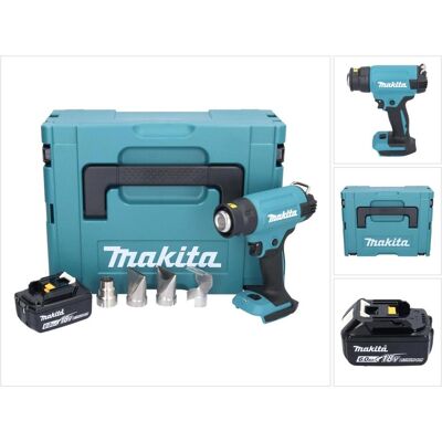Makita, Heissluftföhn, DHG 181 G1J Akku Heißluftgebläse 18 V 150 - 550°C + 1x Akku 6,0 Ah + Makpac - ohne Ladege Makita, Heissluftföhn, DHG 181 G1J Akku Heißluftgebläse 18 V 150 - 550°C + 1x Akku 6,0 Ah + Makpac - ohne Ladege