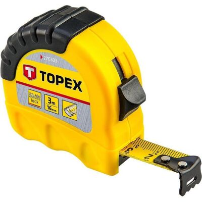 Topex, Längenmesswerkzeug, Stahlrollbandmass 3 m x 16 mm Topex, Längenmesswerkzeug, Stahlrollbandmass 3 m x 16 mm