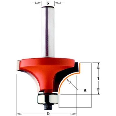 CMT, Fräser, 738.222.11 Zylindrischer Hohlfräser ohne Schneide R=4,75 Schaft Ø6 CMT, Fräser, 738.222.11 Zylindrischer Hohlfräser ohne Schneide R=4,75 Schaft Ø6