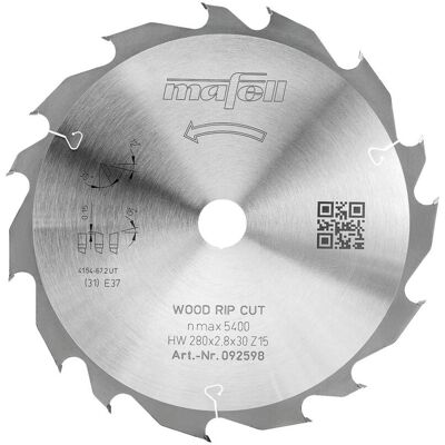 Mafell, Sägeblatt, Kreissägeblatt KSB-WL 280 GT Wood Rip Cut Mafell, Sägeblatt, Kreissägeblatt KSB-WL 280 GT Wood Rip Cut