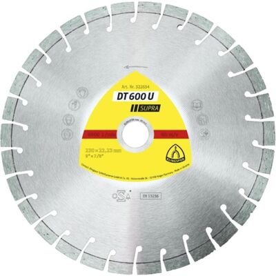 Klingspor, Sägeblatt, DT 600 U Supra - Diamanttrennscheibe 230 x 22,23 mm Klingspor, Sägeblatt, DT 600 U Supra - Diamanttrennscheibe 230 x 22,23 mm