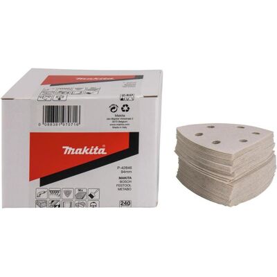 Makita, Schleifmittel, P-42846 Schleifblatt 94 x 94 K240 Weiss Klettverschluss 50 Stück Makita, Schleifmittel, P-42846 Schleifblatt 94 x 94 K240 Weiss Klettverschluss 50 Stück