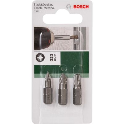 Bosch 2609255967 Schraubendreher-Bits - 3er Satz Pozidriv Bosch 2609255967 Schraubendreher-Bits - 3er Satz Pozidriv