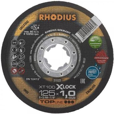 Rhodius, Sägeblatt, 211322 Doorslijpschijf extra dun 125x1,0x22,23 X-LOCK Rhodius, Sägeblatt, 211322 Doorslijpschijf extra dun 125x1,0x22,23 X-LOCK