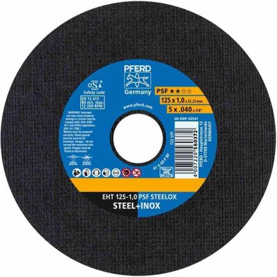Pferd, Sägeblatt, Skaereskive til rustfrit stål, PS-FORTE, 125 x 1,0 mm Pferd, Sägeblatt, Skaereskive til rustfrit stål, PS-FORTE, 125 x 1,0 mm
