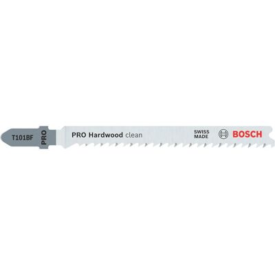 Bosch Professional Zubehör, Sägeblatt, PRO Hardwood clean T101BF Stichsägeblatt, 100 mm, 25-tlg. Bosch Professional Zubehör, Sägeblatt, PRO Hardwood clean T101BF Stichsägeblatt, 100 mm, 25-tlg.