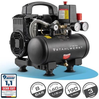 Stahlwerk, Kompressor, Kompressor ST-38 Pro (3 l, 8 Bar) Stahlwerk, Kompressor, Kompressor ST-38 Pro (3 l, 8 Bar)
