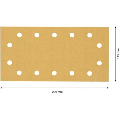 Bosch Professional Zubehör, Schleifmittel, EXPERT C470 Schleifpapier mit 14 Löchern für Schwingschleifer, 115 x 230 mm, G 180, 50-tlg. Bosch Professional Zubehör, Schleifmittel, EXPERT C470 Schleifpapier mit 14 Löchern für Schwingschleifer, 115 x 230 mm, G 180, 50-tlg.