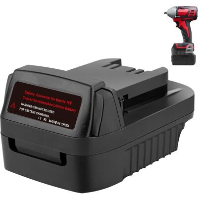 LKD, Werkzeugakku + Ladegerät, Akku-Adapter - Makita 18V auf Milwaukee 18V Lithium-Elektrowerkzeug (18 V) LKD, Werkzeugakku + Ladegerät, Akku-Adapter - Makita 18V auf Milwaukee 18V Lithium-Elektrowerkzeug (18 V)