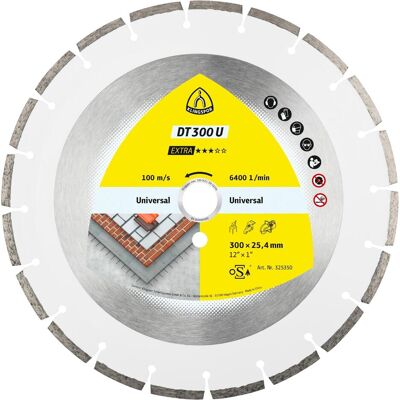 Klingspor, Sägeblatt, DT 300 U Extra - Diamanttrennscheibe 300 x 25,4 mm Klingspor, Sägeblatt, DT 300 U Extra - Diamanttrennscheibe 300 x 25,4 mm