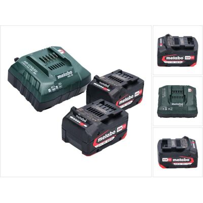 Metabo, Werkzeugakku + Ladegerät, Basis Set 2x Li-Power Akkupack 18 V 4,0 Ah CAS Li-Ion Akku ( 2x 625027000 ) + ASC 55 Ladegerä (18 V) Metabo, Werkzeugakku + Ladegerät, Basis Set 2x Li-Power Akkupack 18 V 4,0 Ah CAS Li-Ion Akku ( 2x 625027000 ) + ASC 55 Ladegerä (18 V)
