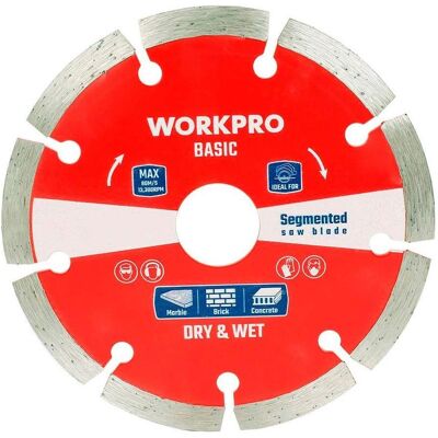 Workpro, Sägeblatt, Basic segmented diamond blade, ø180 x 25,4 mm Workpro, Sägeblatt, Basic segmented diamond blade, ø180 x 25,4 mm